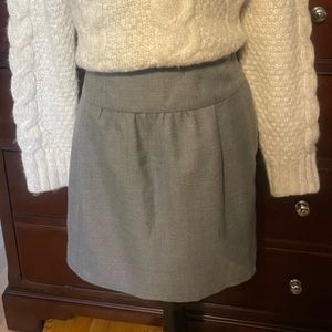 Ann Taylor Loft grey wool mini skirt size 10